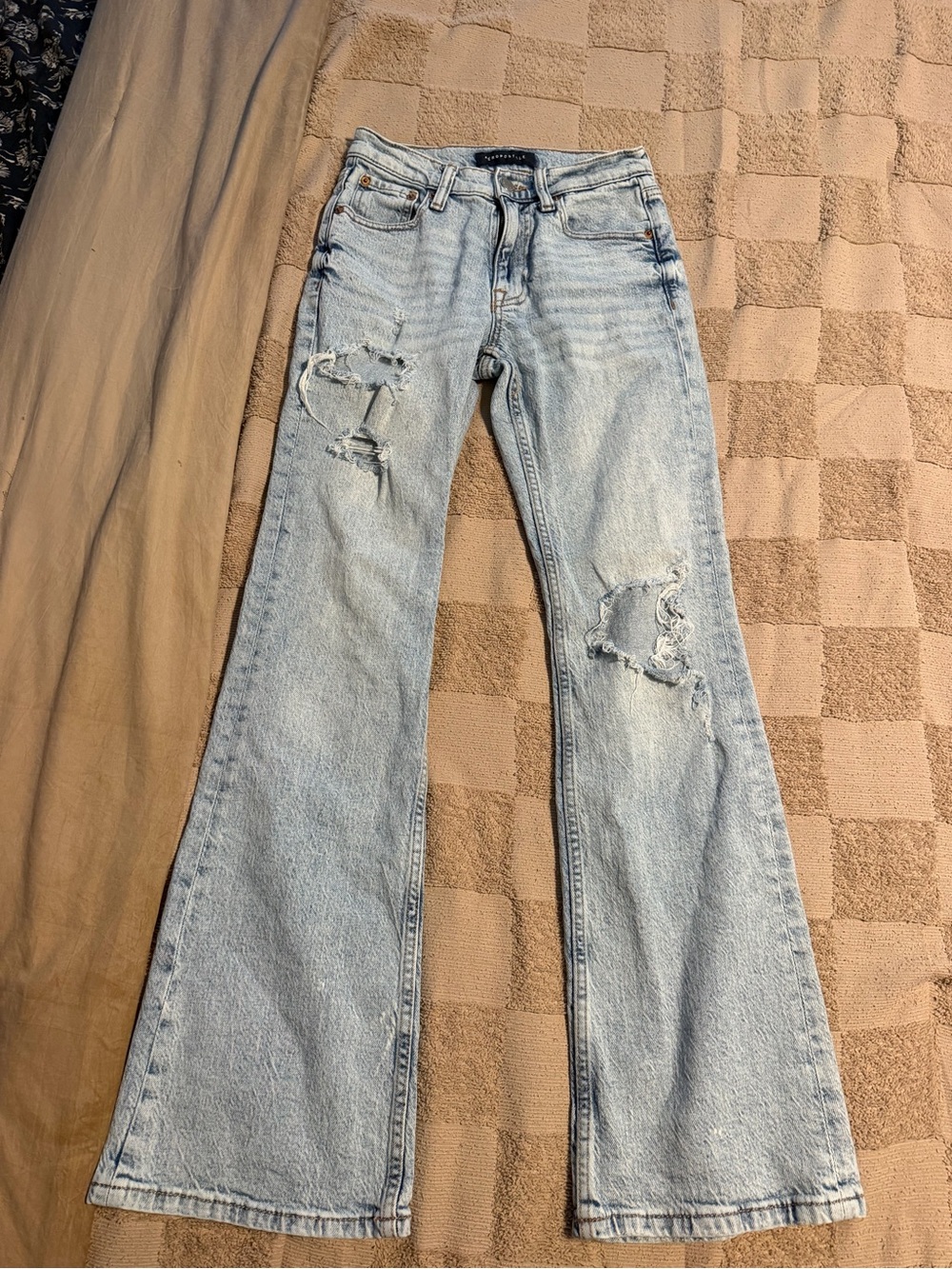 Aeropostale Light Wash High Rise Flare Jeans